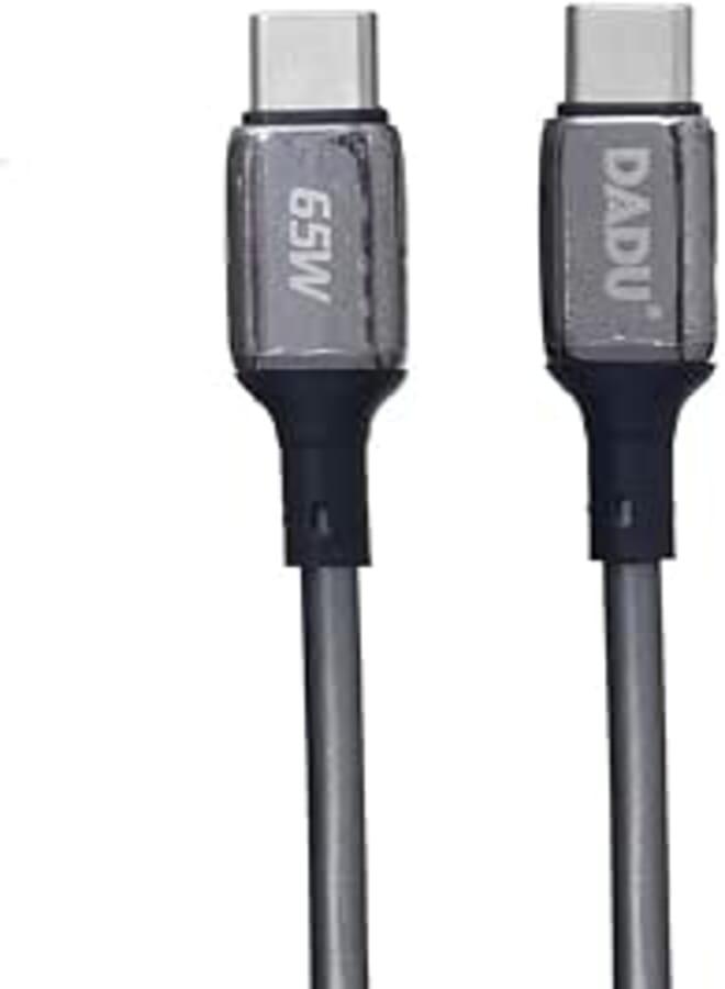 DADU DC-C010 Fast Data Cable for Tybe-c TO Tybe-c The cable supports 65w charging and is 100Cm in length, Black